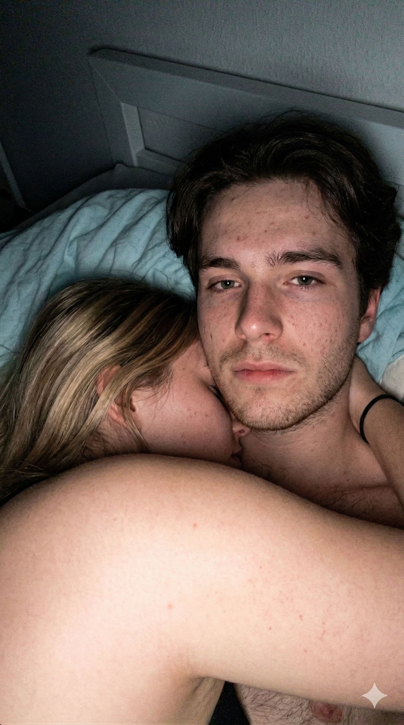 Blonde in bed